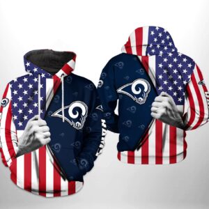 Los Angeles Rams NFL US Flag Team 3D Printed Hoodie/Zipper Hoodie - 54ea2299a444