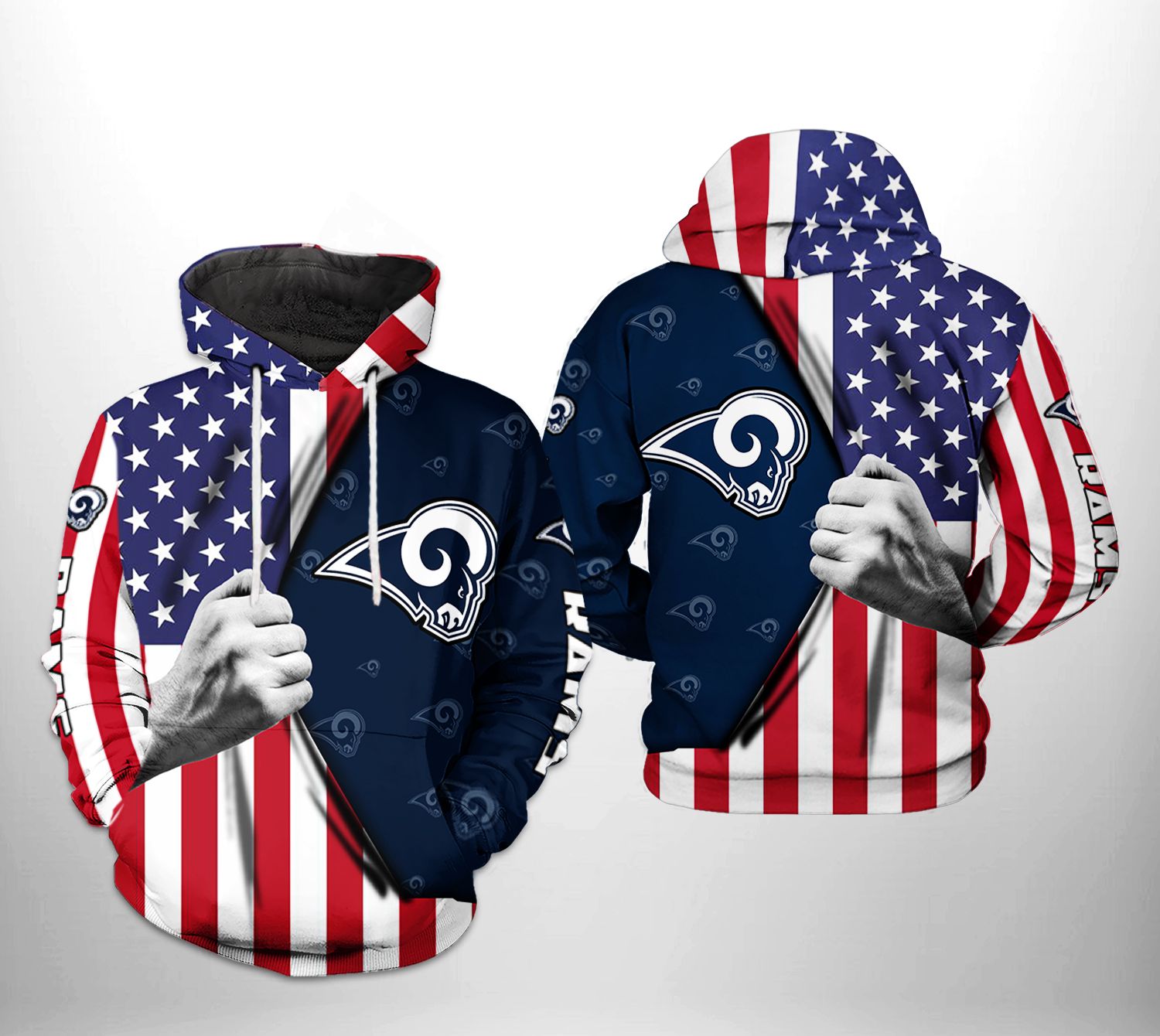 Los Angeles Rams NFL US Flag Team 3D Printed Hoodie/Zipper Hoodie - 54ea2299a444 Los Angeles Rams NFL US Flag Team 3D Printed Hoodie/Zipper Hoodie - 54ea2299a444