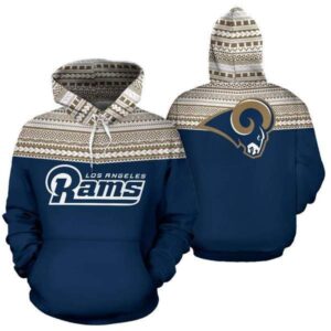 Los Angeles Rams Ncaa Football Maori Tattoo White Blue 3d Hoodie For Men For Women Los Angeles Rams All Over Printed Hoodie. Los Angeles Rams 3d Shirt - 620d01c4d806