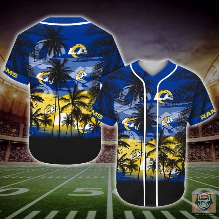 Los Angeles Rams Nfl Palm Tree Baseball Jersey Los Angeles Rams Nfl Palm Tree Baseball Jersey