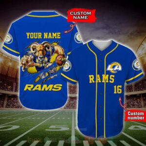 Los Angeles Rams Nfl Personalized Baseball Jersey