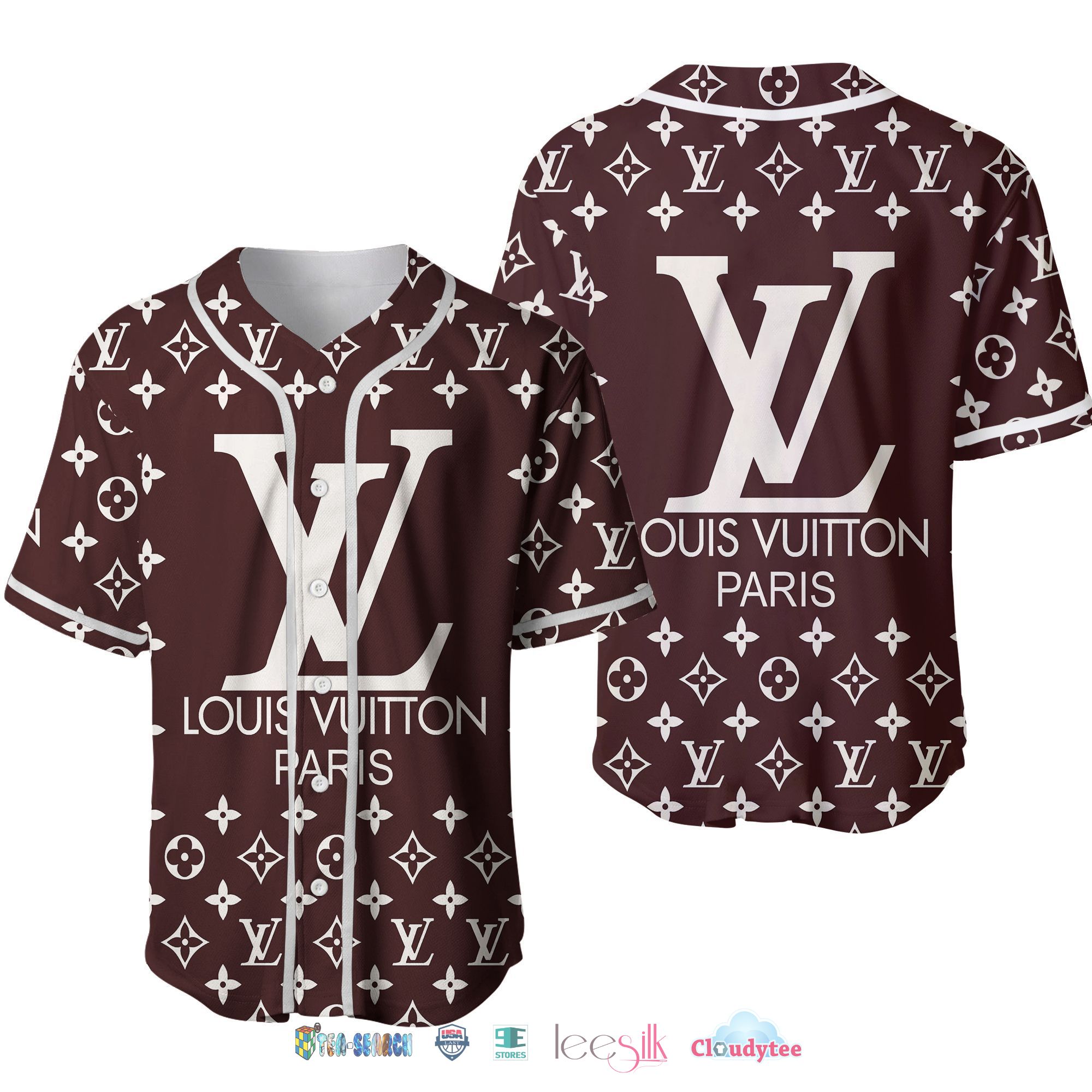 Louis Vuitton Baseball Jersey Shirt White Logo Louis Vuitton Baseball Jersey Shirt White Logo