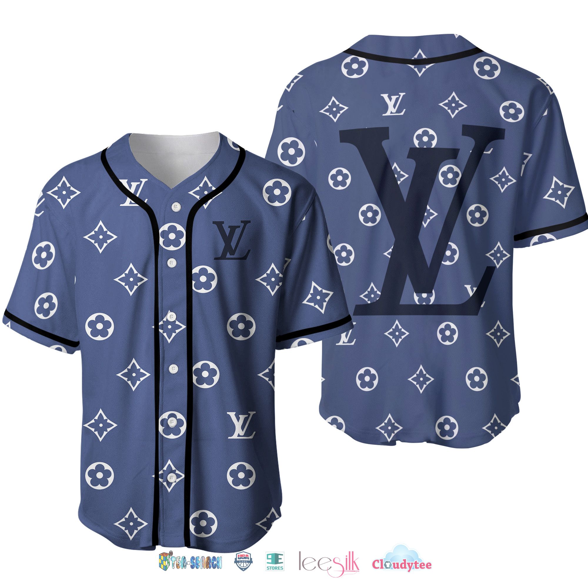 Louis Vuitton Big Logo Baseball Jersey Shirt Louis Vuitton Big Logo Baseball Jersey Shirt