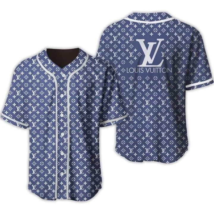Louis Vuitton Blue Baseball Jersey Louis Vuitton Blue Baseball Jersey