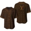Louis Vuitton Brown Baseball Jersey Shirt