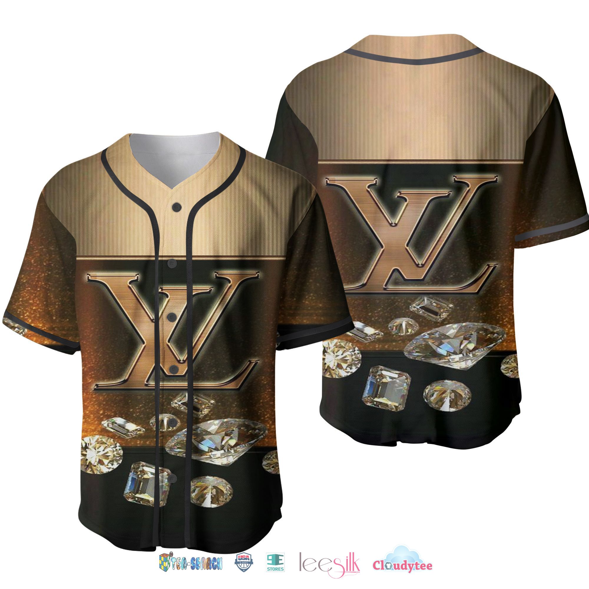 Louis Vuitton Diamond Baseball Jersey Shirt Louis Vuitton Diamond Baseball Jersey Shirt