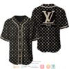 Louis Vuitton Paris Black Pattern Baseball Jersey