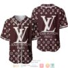 Louis Vuitton Paris Brown Pattern Baseball Jersey
