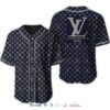 Louis Vuitton Paris Navy Baseball Jersey Shirt