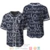 Louis Vuitton Silver Letter Navy Baseball Jersey