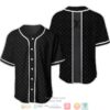 Louis Vuitton Silver Line Black Baseball Jersey