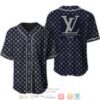 Louis Vuitton Silver Lv Navy Baseball Jersey