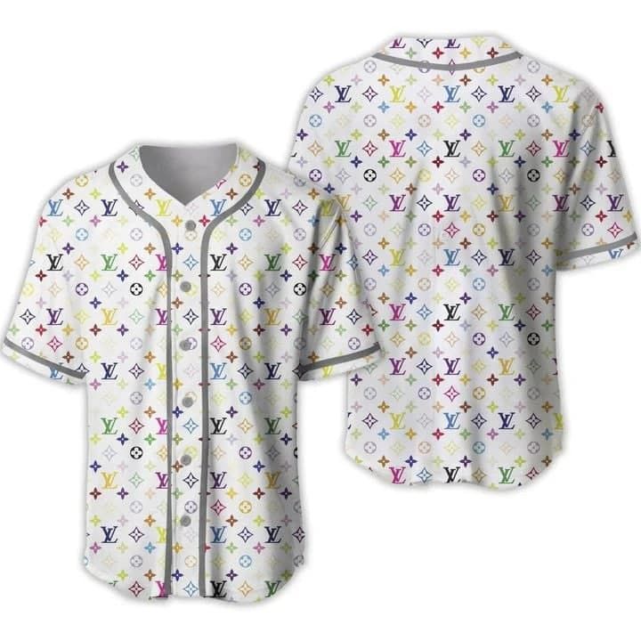 Louis Vuitton White Baseball Jersey Louis Vuitton White Baseball Jersey