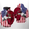 Louisiana Monroe Warhawks NCAA US Flag 3D Printed Hoodie/Zipper Hoodie - 4c384aaddfde
