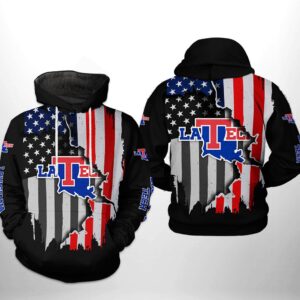 Louisiana Tech Bulldogs NCAA US Flag 3D Printed Hoodie/Zipper Hoodie - 19e4c91dfa64