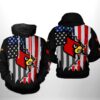 Louisville Cardinals NCAA US Flag 3D Printed Hoodie/Zipper Hoodie - 0b373c83b34d