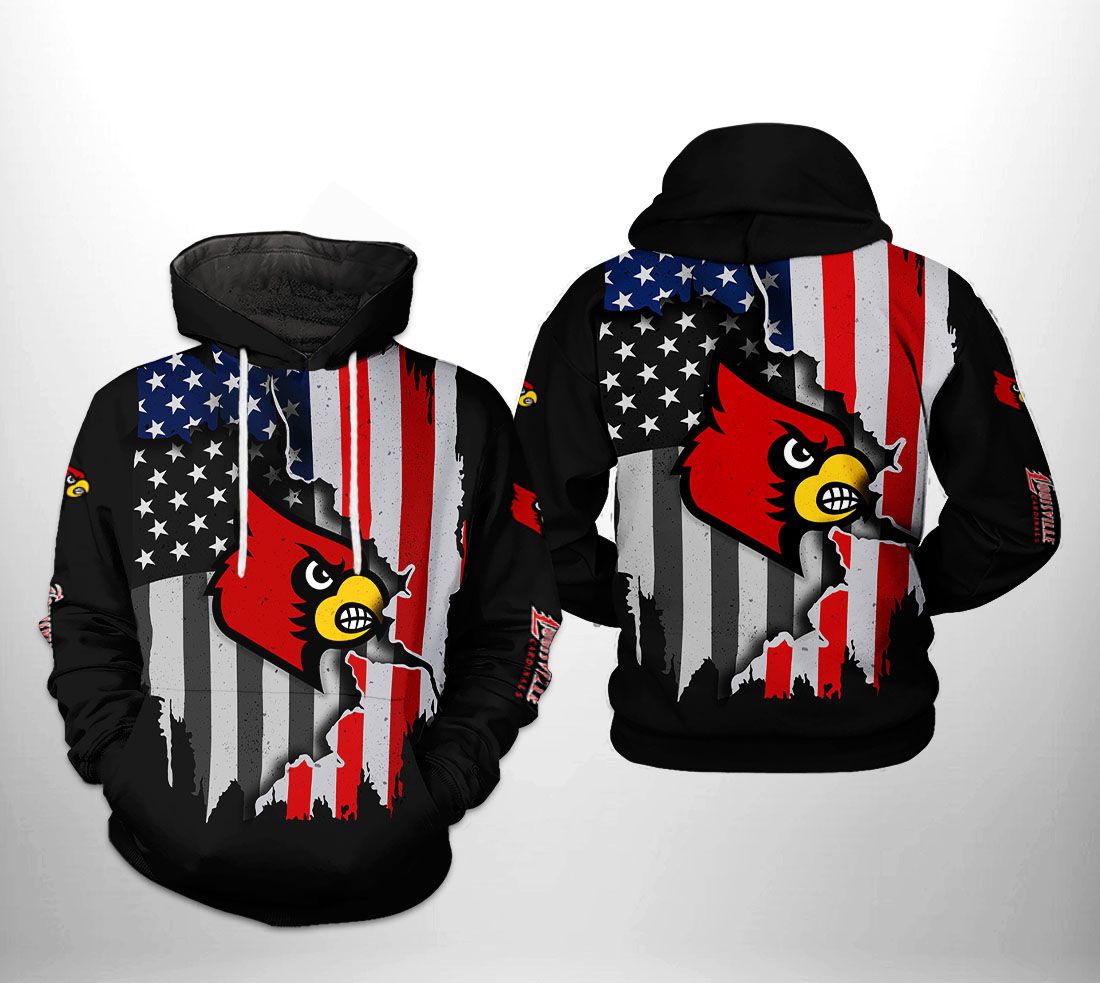 Louisville Cardinals NCAA US Flag 3D Printed Hoodie/Zipper Hoodie - 0b373c83b34d Louisville Cardinals NCAA US Flag 3D Printed Hoodie/Zipper Hoodie - 0b373c83b34d