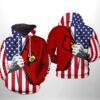 Louisville Cardinals NCAA US Flag 3D Printed Hoodie/Zipper Hoodie - d41bd36c8f14