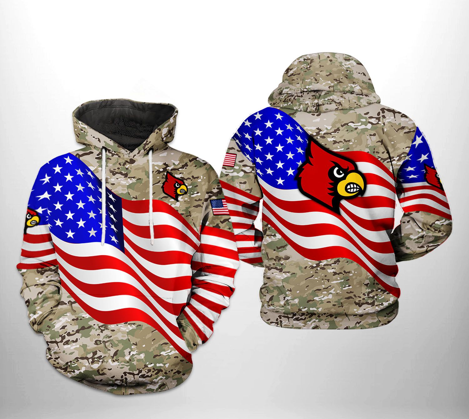 Louisville Cardinals NCAA US Flag Camo Veteran 3D Printed Hoodie/Zipper Hoodie - cb5b3d82b4be Louisville Cardinals NCAA US Flag Camo Veteran 3D Printed Hoodie/Zipper Hoodie - cb5b3d82b4be