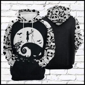 Love Jack Skellington And Sally Fishing 3D Hoodie For Men For Women All Over Printed Hoodie - 43e9a171afe2