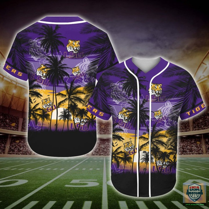 Lsu Tigers Ncaa Palm Tree Baseball Jersey Shirt Lsu Tigers Ncaa Palm Tree Baseball Jersey Shirt