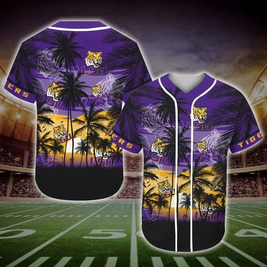 Lsu Tigers Tropical Baseball Jersey Lsu Tigers Tropical Baseball Jersey