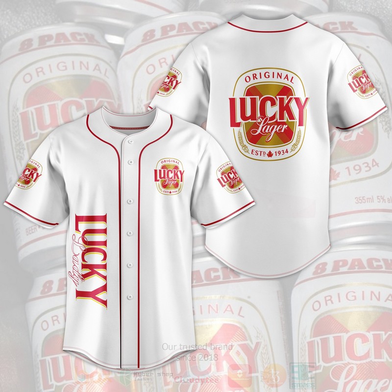 Lucky Lager Baseball Jersey Shirt Lucky Lager Baseball Jersey Shirt