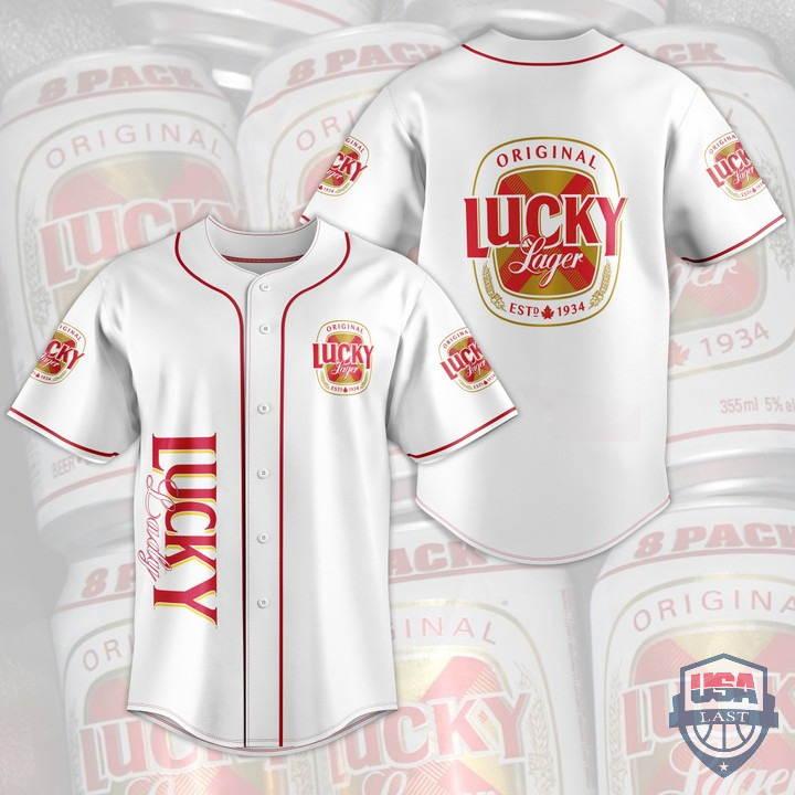 Lucky Lager Baseball Jersey Shirt Lucky Lager Baseball Jersey Shirt