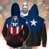 MARVEL COMICS � Bucky Captain America Cosplay 3D Hoodie For Men Women All Over 3D Printed Hoodie - 154d7ee4ad88