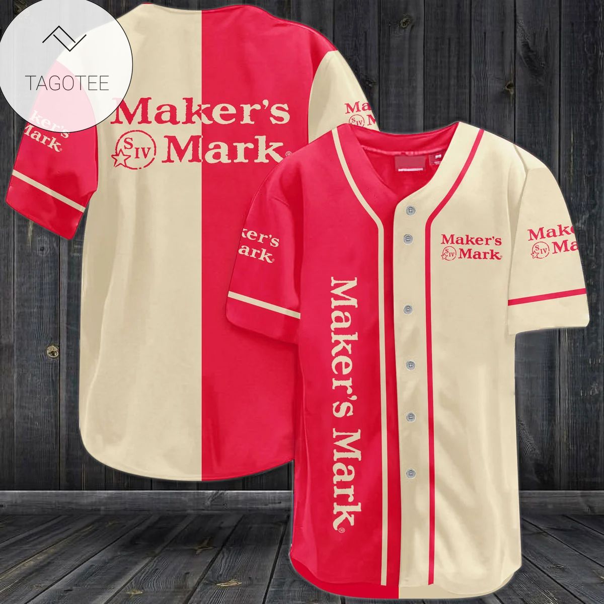 Maker’S Mark Logo Baseball Jersey Shirt Maker’S Mark Logo Baseball Jersey Shirt
