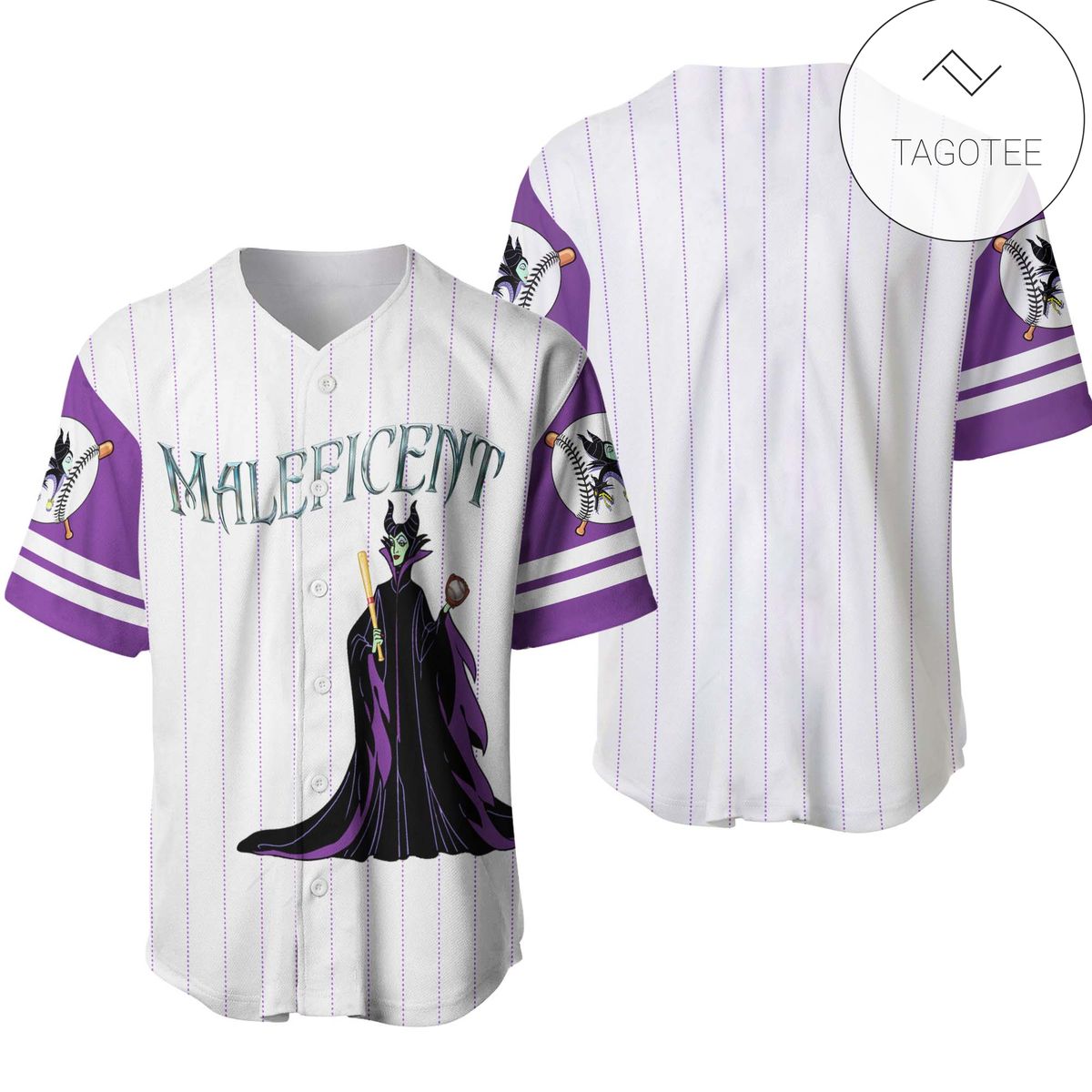Maleficent Disney Gift Baseball Jersey- Tagotee Maleficent Disney Gift Baseball Jersey- Tagotee