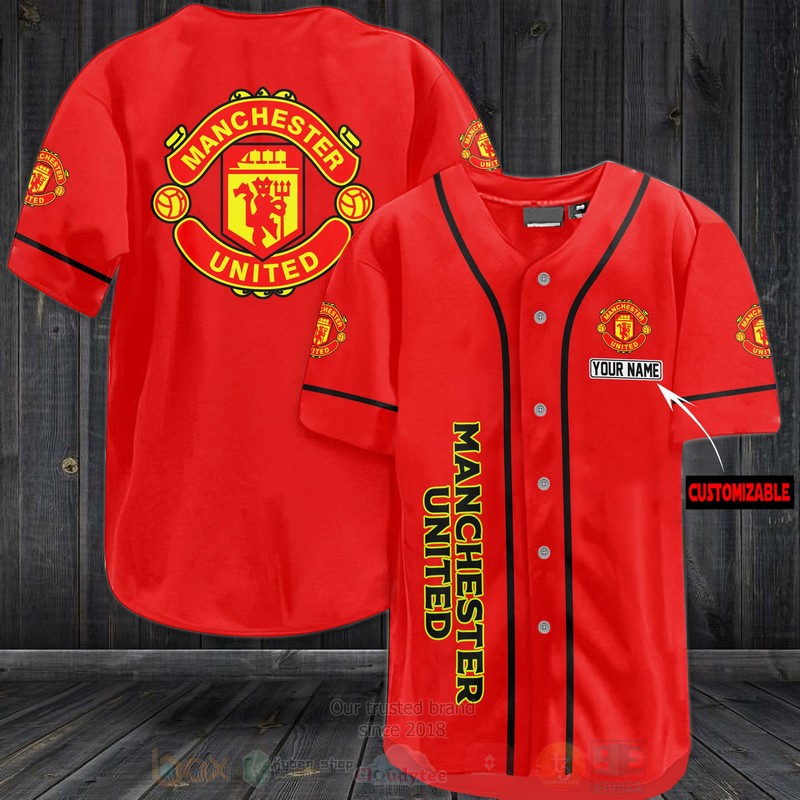 Manchester United Custom Name Baseball Jersey Shirt Manchester United Custom Name Baseball Jersey Shirt