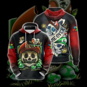 Mario Skull Unisex 3D Hoodie All Over Print Hoodie662 - e274349e724b