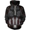 Marvel Captain America Zip 3D Hoodie All Over Print - 6e332081348a