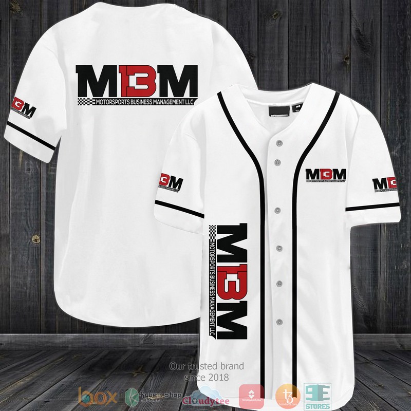 Mbm Motorsports White Baseball Jersey Mbm Motorsports White Baseball Jersey