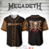 Megadeth Band Black Brown Baseball Jersey
