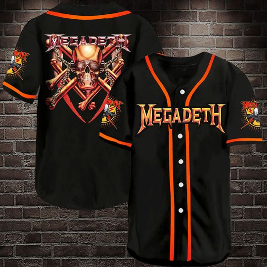 Megadeth Baseball Jersey Shirt Megadeth Baseball Jersey Shirt