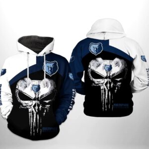 Memphis Grizzlies NBA Skull Punisher Team 3D Printed Hoodie/Zipper Hoodie - c873b66bcd37
