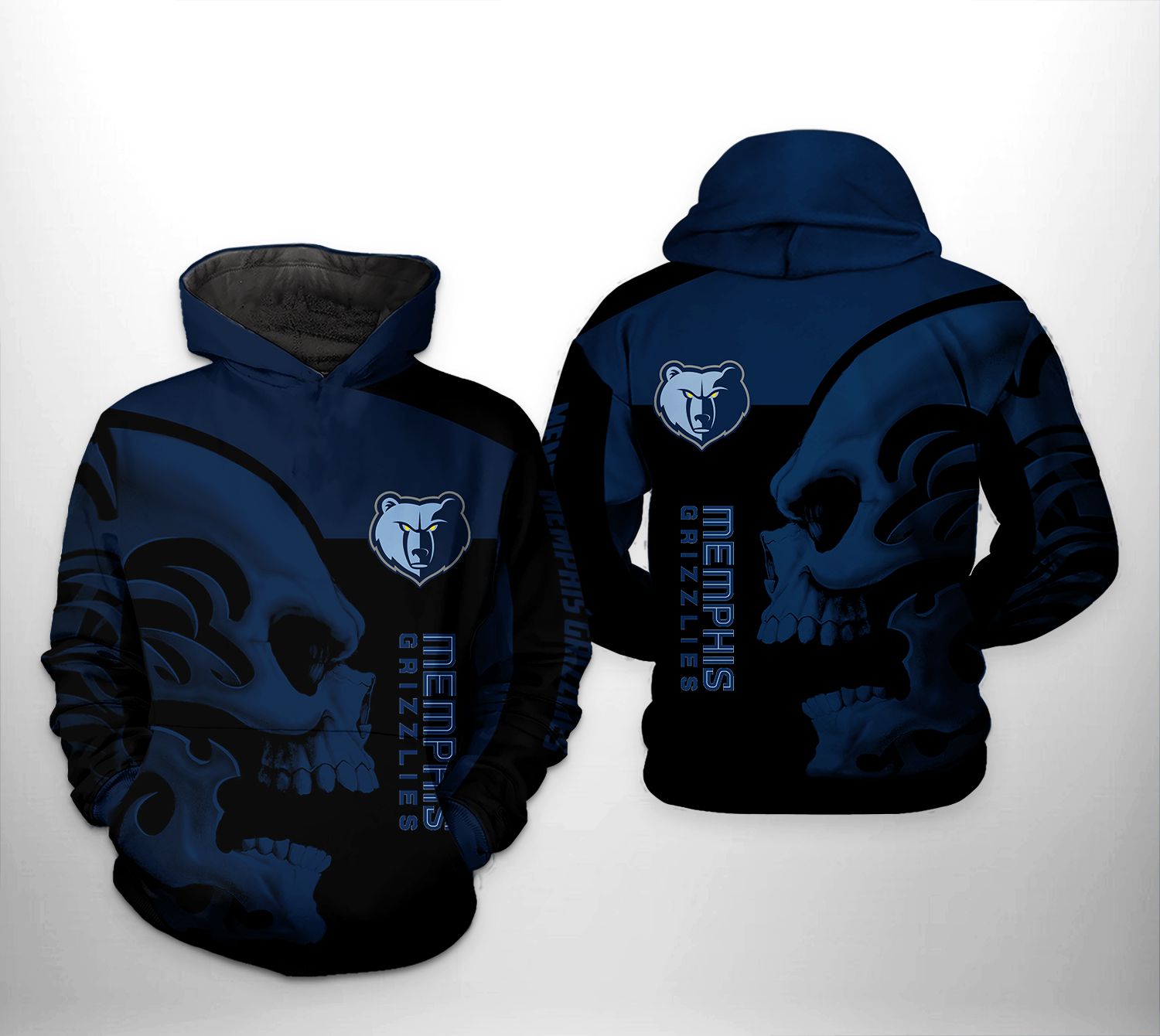 Memphis Grizzlies NBA Skull Team 3D Printed Hoodie/Zipper Hoodie - df7c5ee94edb Memphis Grizzlies NBA Skull Team 3D Printed Hoodie/Zipper Hoodie - df7c5ee94edb