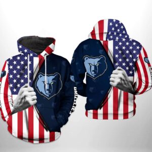 Memphis Grizzlies NBA US Flag Team 3D Printed Hoodie/Zipper Hoodie - 5a21bcfcfb31