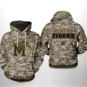 Memphis Tigers NCAA Camo Veteran 3D Printed Hoodie/Zipper Hoodie - ee37071ef64d