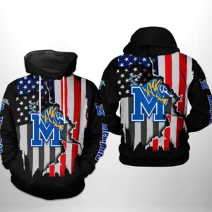 Memphis Tigers NCAA US Flag 3D Printed Hoodie/Zipper Hoodie - 0750274908b6