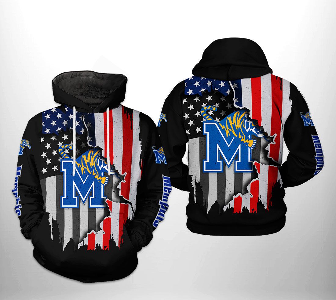 Memphis Tigers NCAA US Flag 3D Printed Hoodie/Zipper Hoodie - 0750274908b6 Memphis Tigers NCAA US Flag 3D Printed Hoodie/Zipper Hoodie - 0750274908b6