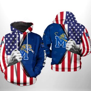 Memphis Tigers NCAA US Flag 3D Printed Hoodie/Zipper Hoodie - 577ec23ad5d1