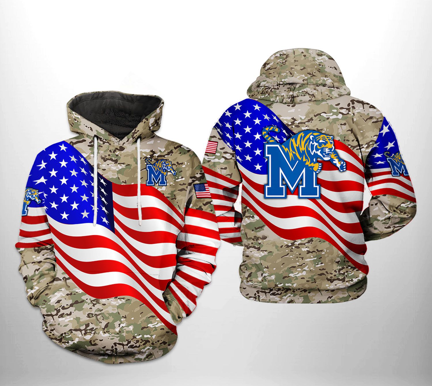 Memphis Tigers NCAA US Flag Camo Veteran 3D Printed Hoodie/Zipper Hoodie - 785d56fac1d2 Memphis Tigers NCAA US Flag Camo Veteran 3D Printed Hoodie/Zipper Hoodie - 785d56fac1d2