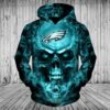 Men / Women Philadelphia Eagles Skull 3D Hoodie - 4d6dc1b71b1b
