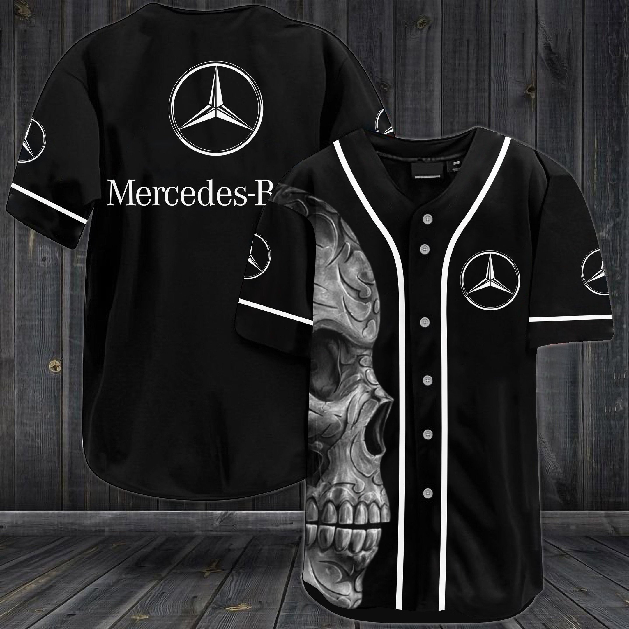 Mercedes-Benz Skull Baseball Jersey Mercedes-Benz Skull Baseball Jersey