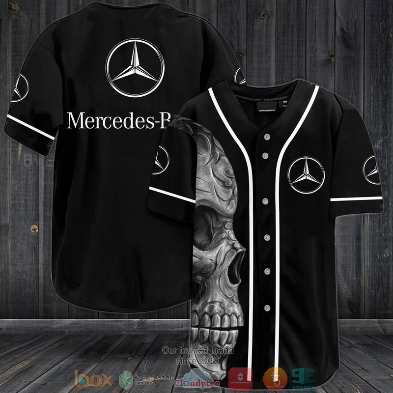 Mercedes-Benz Skull Black Baseball Jersey Mercedes-Benz Skull Black Baseball Jersey