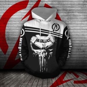 Metallica Skull Punisher Fan Pullover And Zip Pered Hoodies Custom 3D Graphic Printed 3D Hoodie All Over Print Hoodie For Men For Women - f92b85d3bead