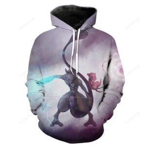 Mew vs Mewt 3D Hoodie For Men Women All Over 3D Printed Hoodie ï¿½ Pokemon Clothing - 7a16230cd441
